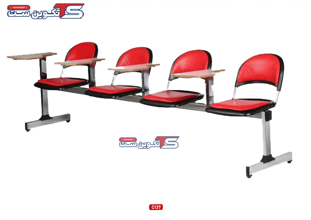 Four-seater, two-piece, profiled training bench C137 - Takvin Set نیمکت پروفیلی آموزشی چهار نفره کفی دوتیکه C137 - تکوین ست - Image 1