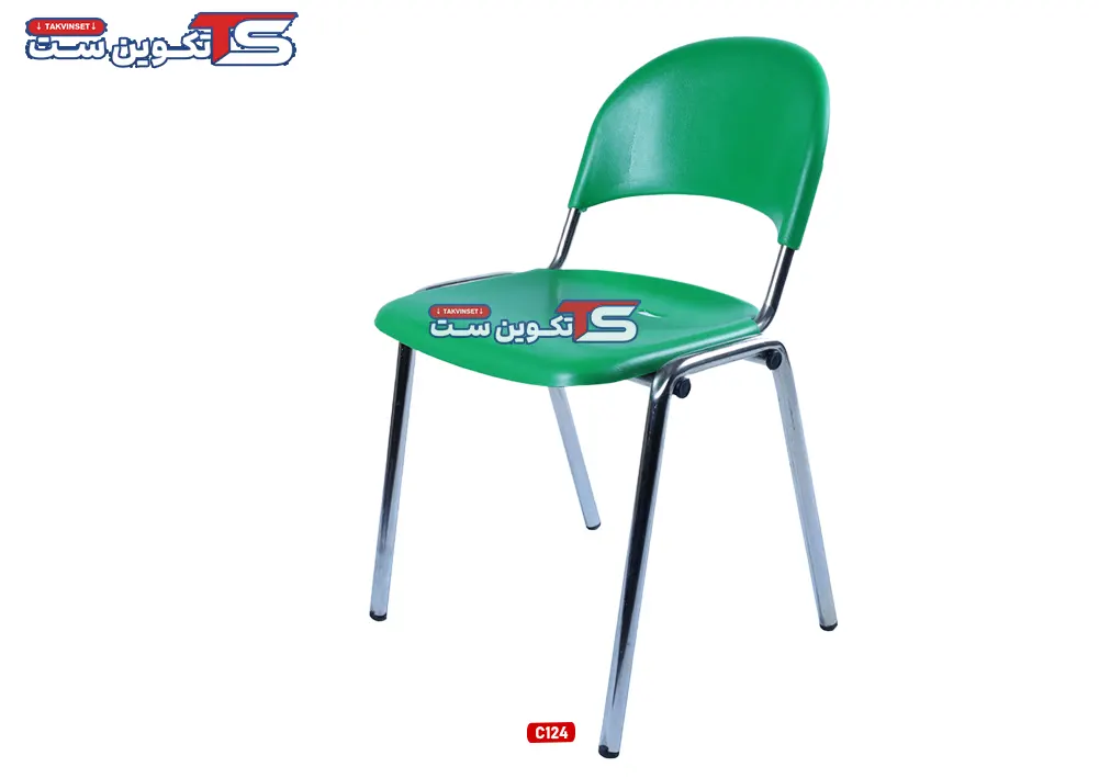 Two-piece single-person waiting chair with cushion C124 - Takvin صندلی آموزشی انتظار یک نفره کفی دو تیکه C124 - تکوین ست