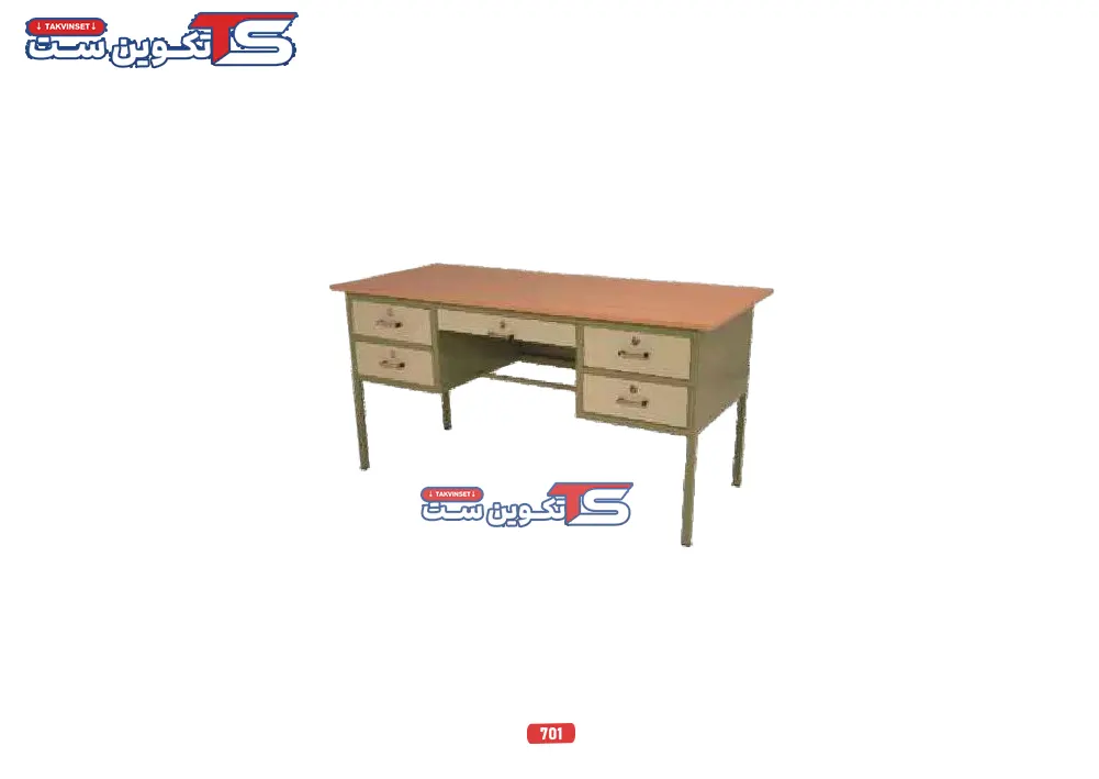میز معلم فلزی 701 - تکوین ست